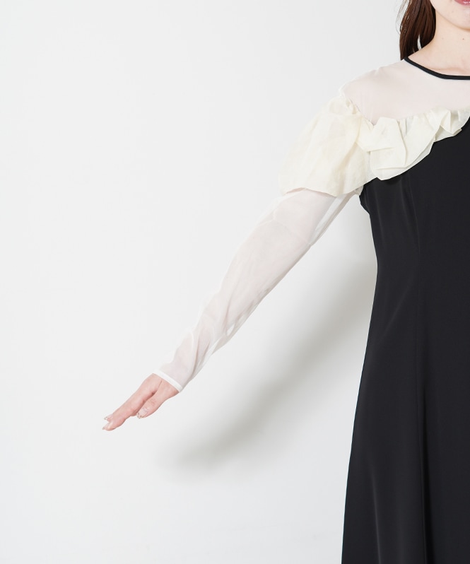 frills flare dress | ONEPIECE | ROOM903 online