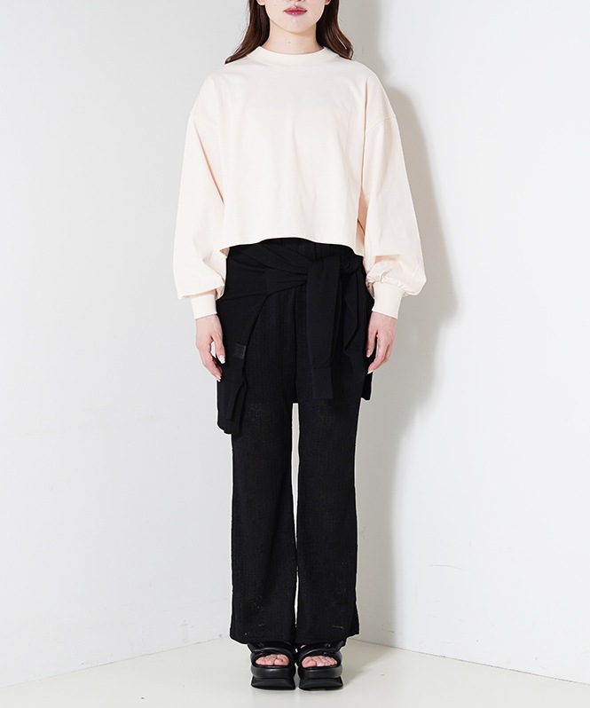 ボリュームスリーブカットプルオーバー