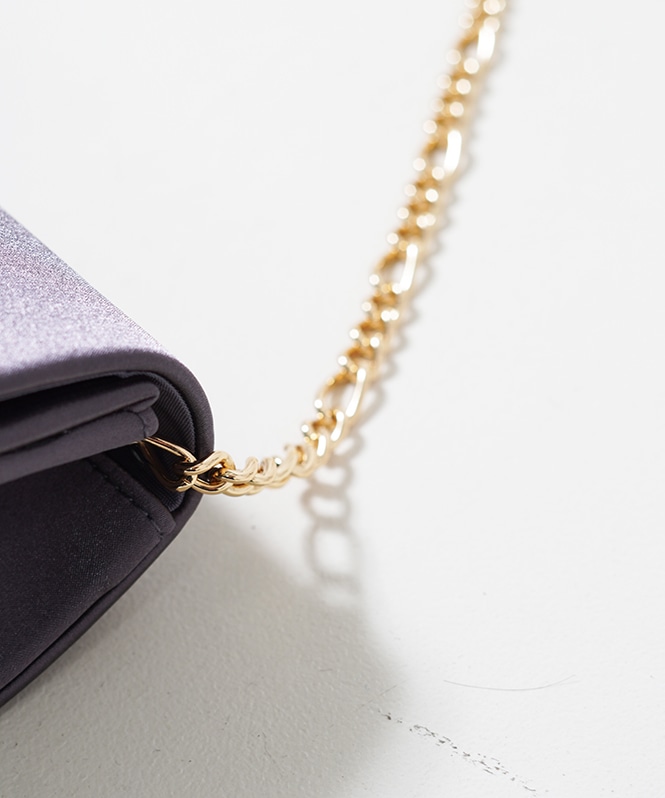 ウェーブラインサテンクラッチバッグ