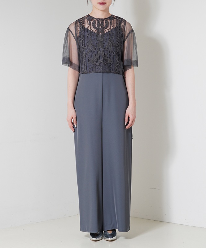 Jacquard lace pants dress | ALL ITEM | ROOM903 online