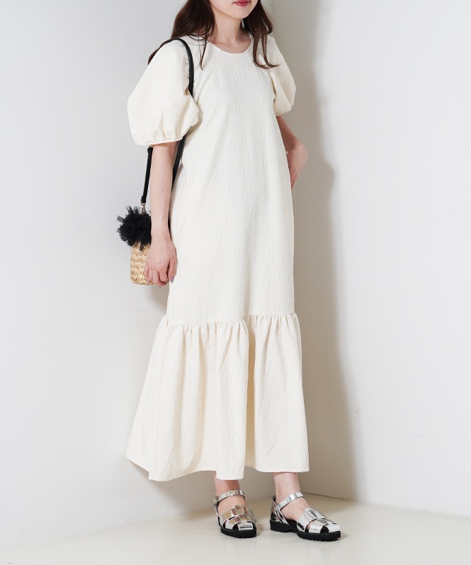 【らもん様】ハナエモリ　ジャガード織ワンピース らもん様】ハナエモリ ジャガード織ワンピース - メルカリ