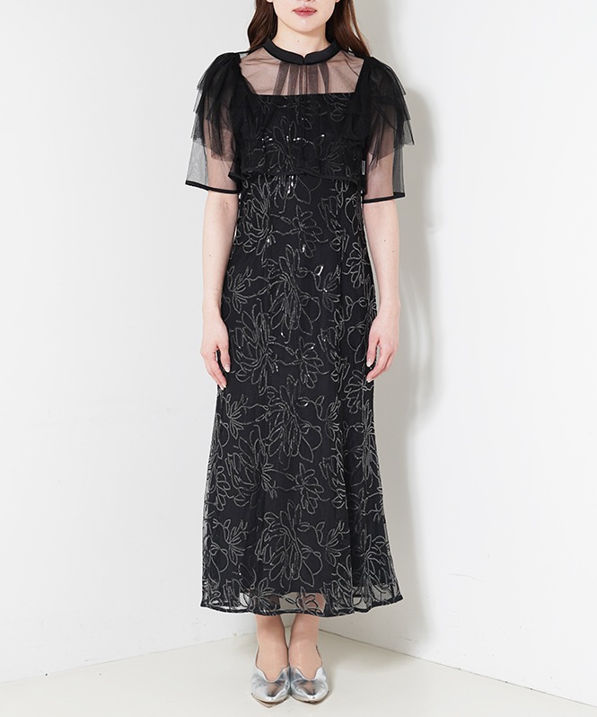 フラワーレースセットドレス