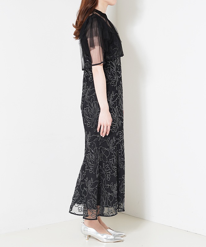 フラワーレースセットドレス