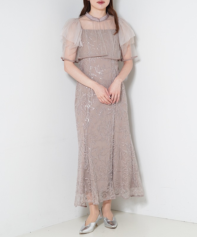 フラワーレースセットドレス