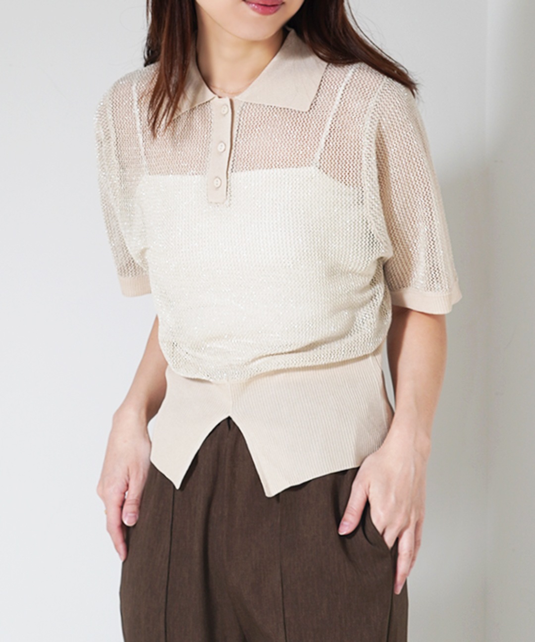ラメメッシュポロニット | ALL ITEM | ROOM903 online