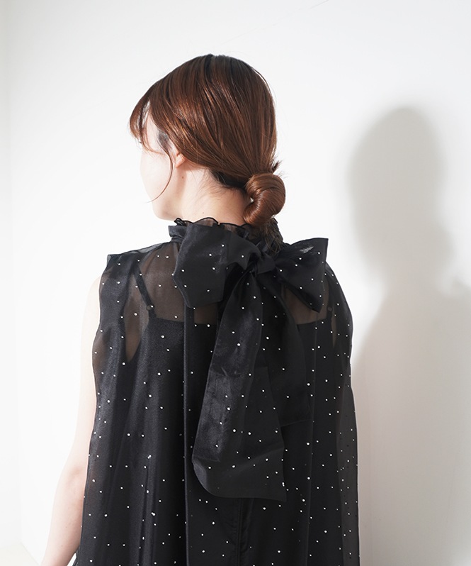 SNIDEL♥ボウタイドットシアーワンピース | FLATBAR BLOG