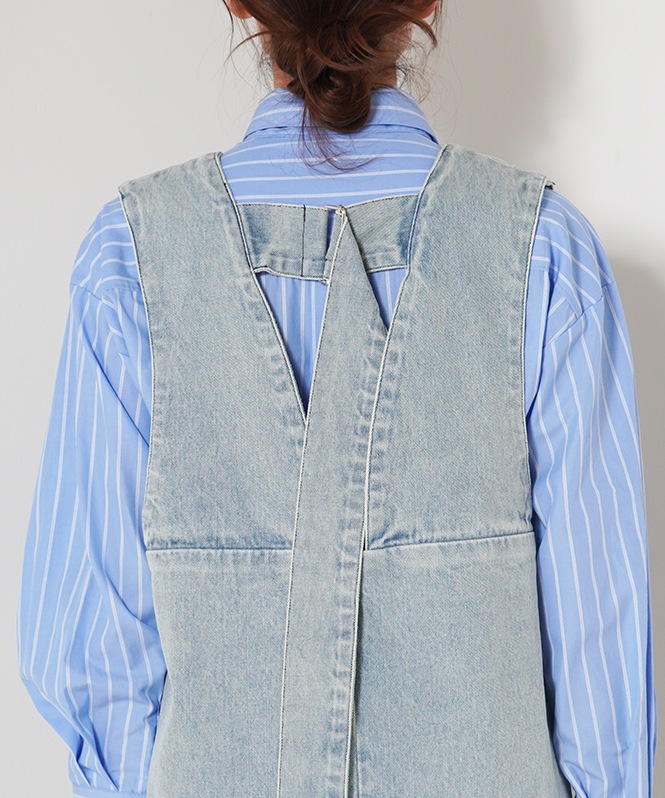 バックベルトデニムジャンスカ