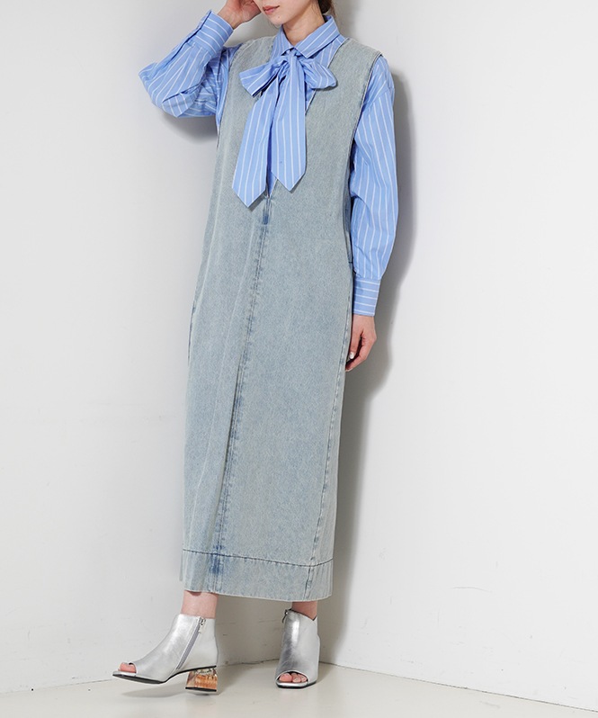 バックベルトデニムジャンスカ