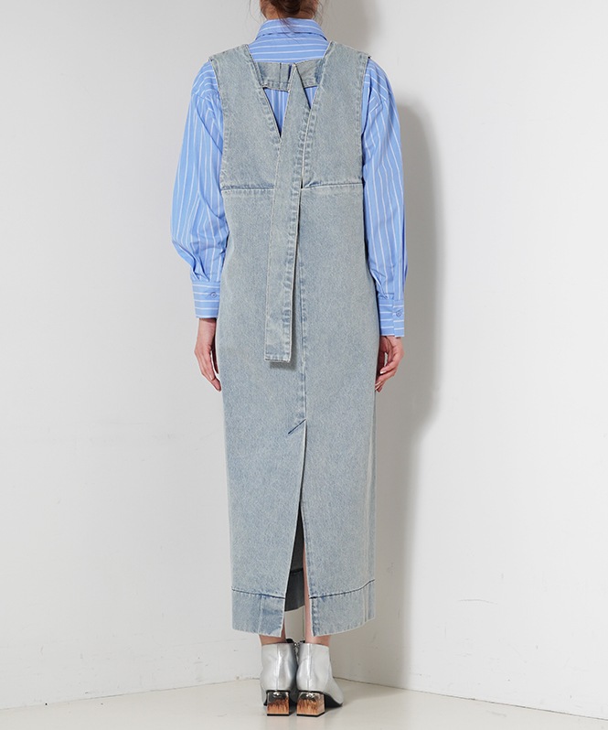 バックベルトデニムジャンスカ