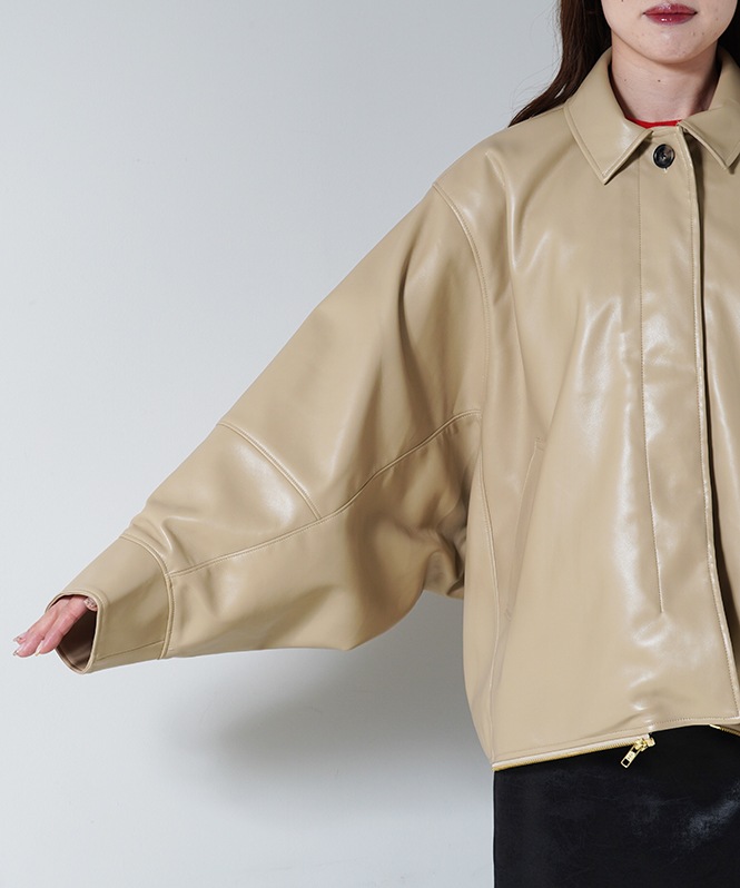 上下着2WAY合皮ブルゾン