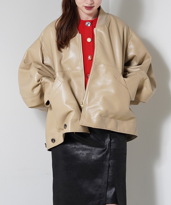 上下着2WAY合皮ブルゾン