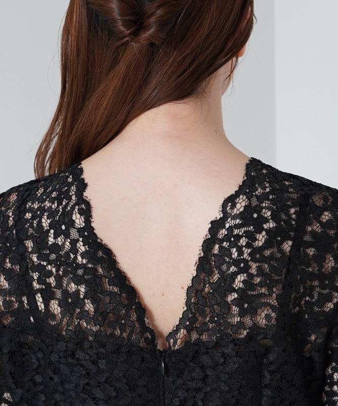 kaene パイピングレースマーメイドドレス