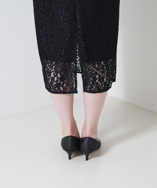 kaene パイピングレースマーメイドドレス