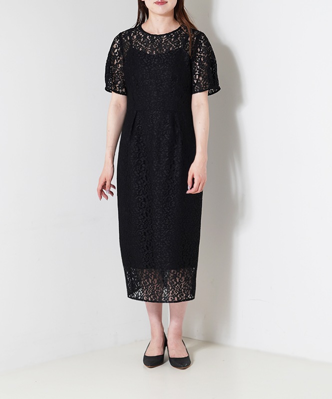 kaene パイピングレースマーメイドドレス