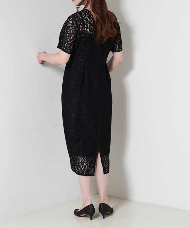 kaene パイピングレースマーメイドドレス