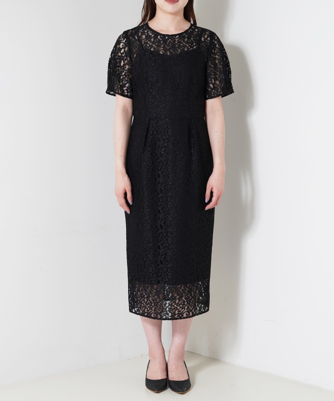 kaene パイピングレースマーメイドドレス