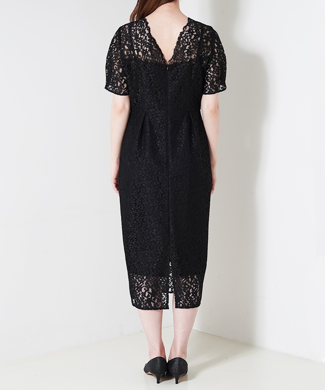 kaene パイピングレースマーメイドドレス