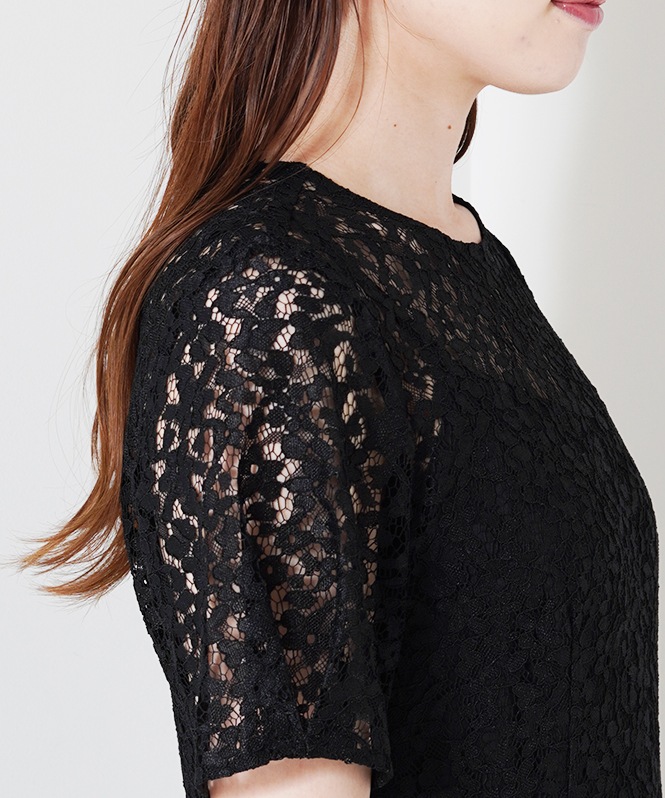 kaene パイピングレースマーメイドドレス