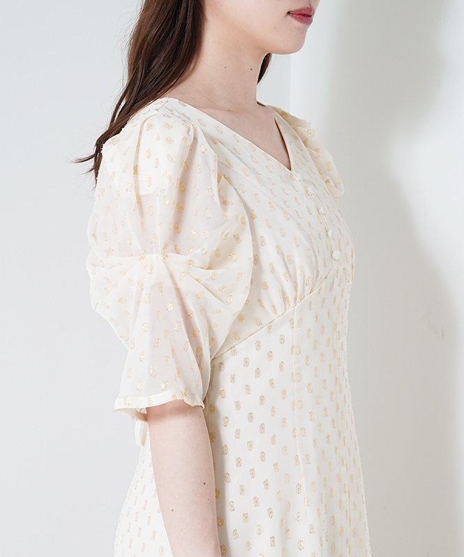 ラメドットワンピース