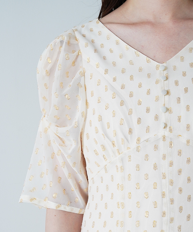 ラメドットワンピース