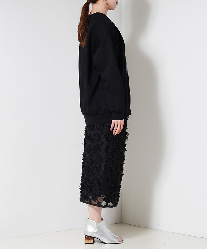 フォトプリント裏毛プルオーバー