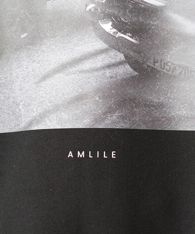 フォトプリント裏毛プルオーバー