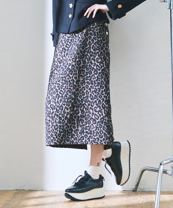 COMING SOON】レオパードジャガードスカート | SKIRT,タイトスカート