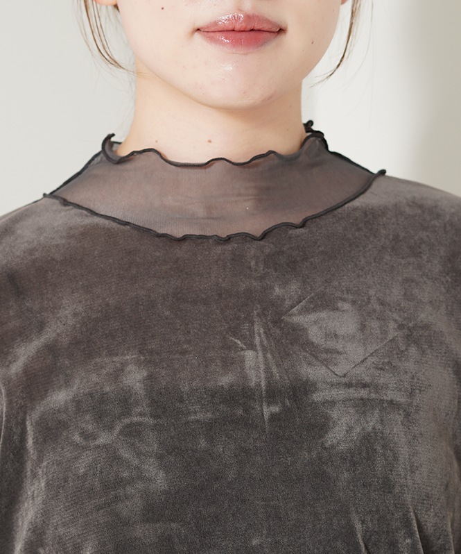 シアーベロアハイネック