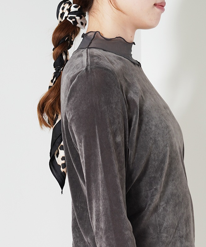 シアーベロアハイネック