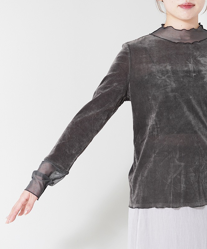 シアーベロアハイネック