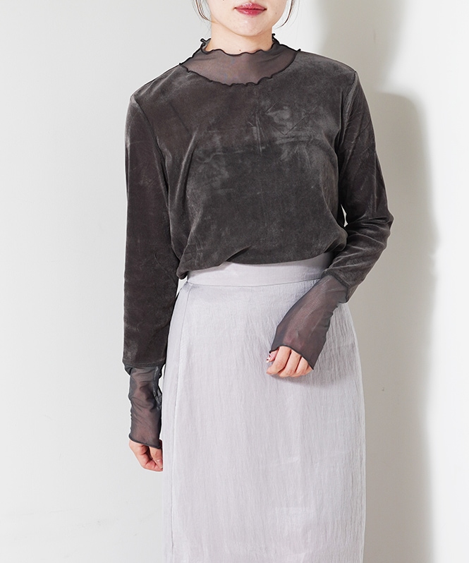 シアーベロアハイネック