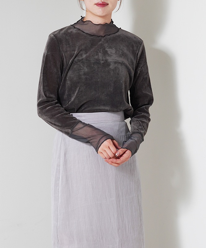 シアーベロアハイネック