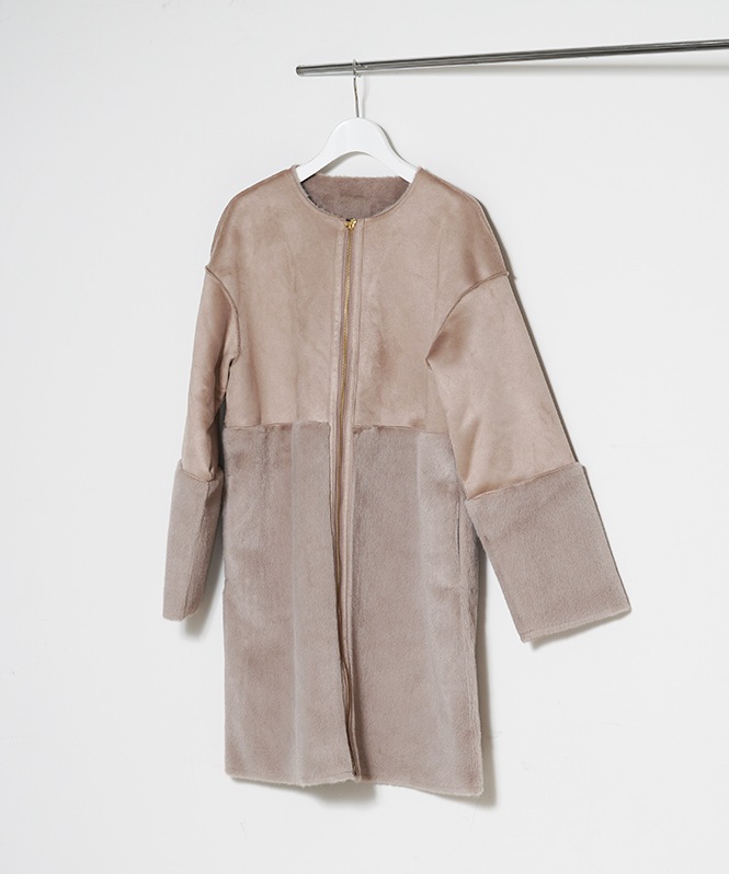 ファイクムートンノーカラーコート | ALL ITEM | ROOM903 online
