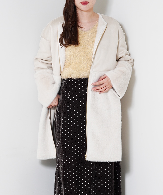 ファイクムートンノーカラーコート | ALL ITEM | ROOM903 online