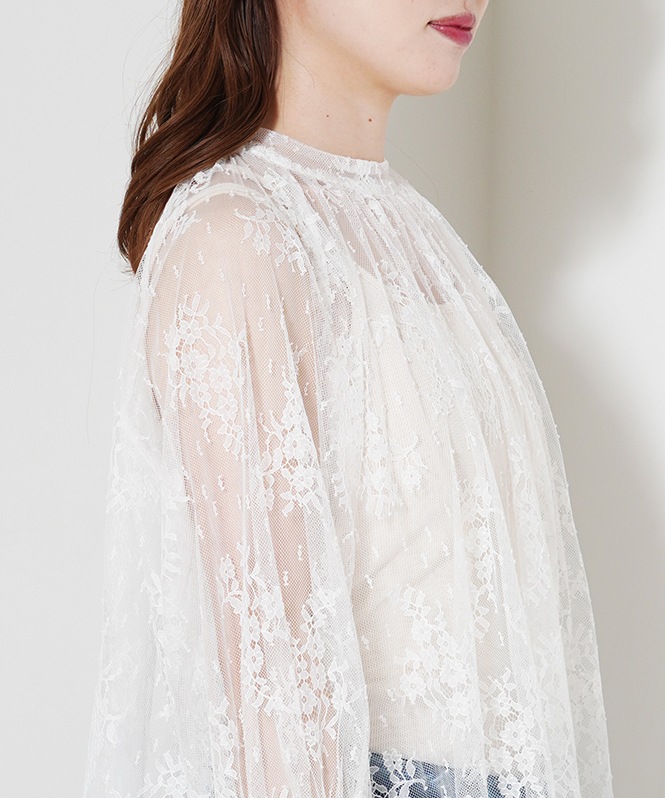 Floral Russell Lace Sheer Blouse