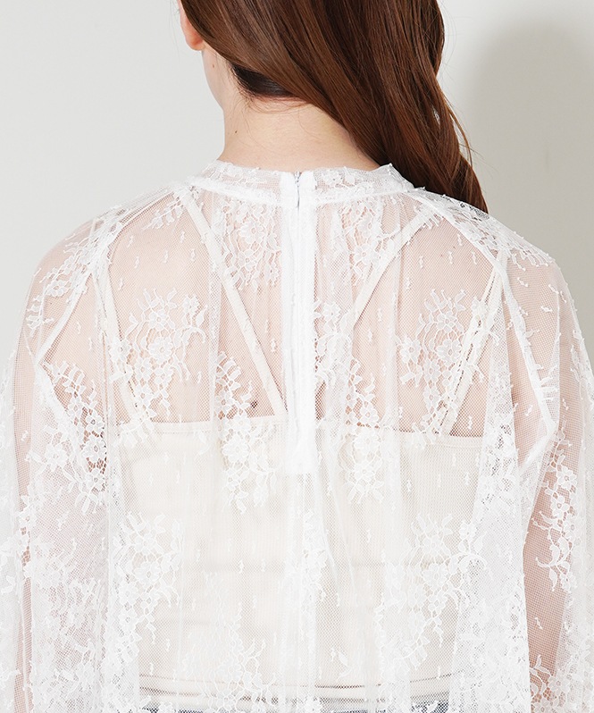 Floral Russell Lace Sheer Blouse