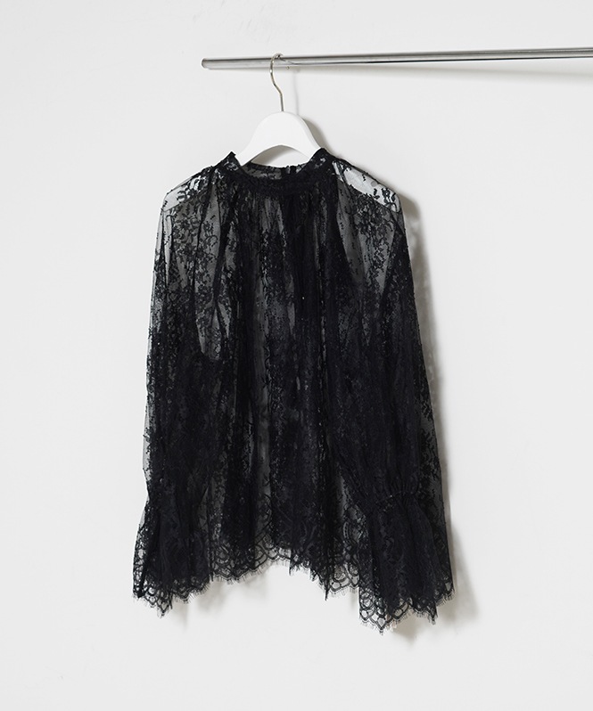Floral Russell Lace Sheer Blouse