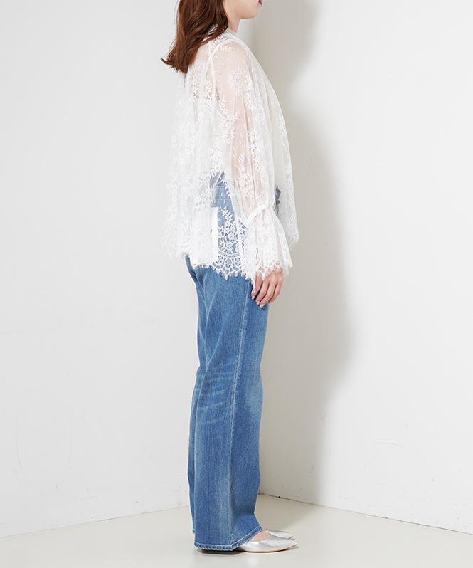 Floral Russell Lace Sheer Blouse