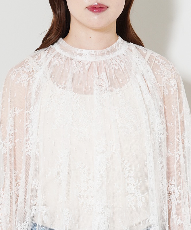 Floral Russell Lace Sheer Blouse