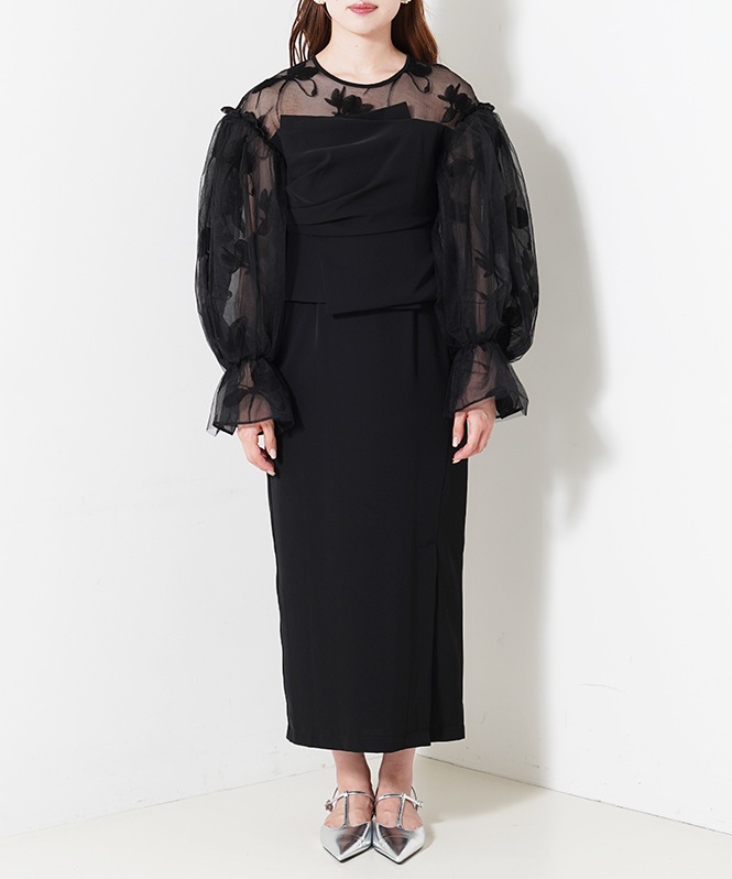 アンドレスドandresd /BLACK ワンピース Mサイズ ANDRESD 「ANDRESD」 長袖ワンピース M ブラック レディース