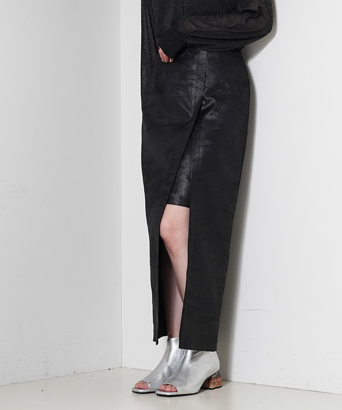 STOULS スリット　タイトレザースカート フェイクレザー タイトスカート スリット | ミニミニストア