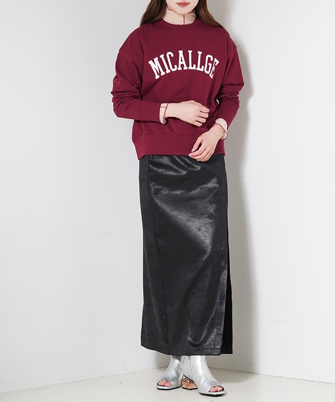 フェイクレザーボンディングスリットタイトスカート | SKIRT,タイト