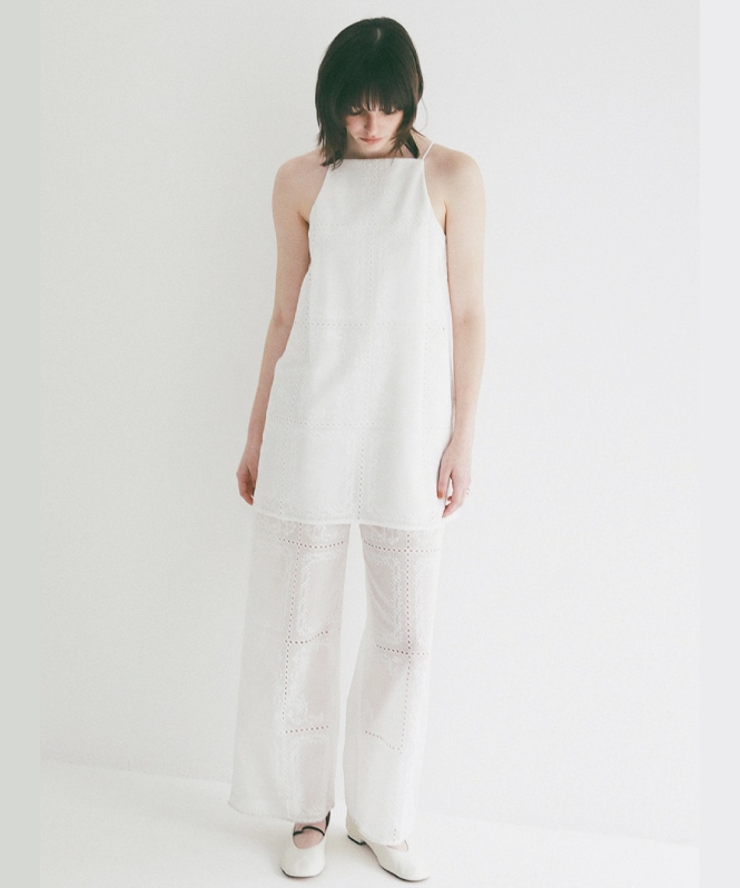 EMBROIDERY LACE CAMI ALL IN ONE | ONEPIECE,サロペット