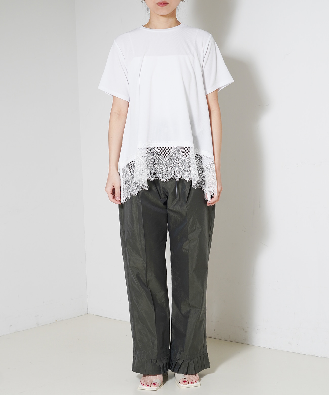 裾レース半袖トップス | TOPS,Tシャツ／カットソー | ROOM903 online