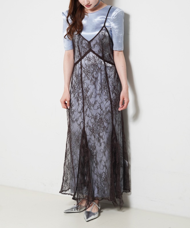 spardle lace satin dress
