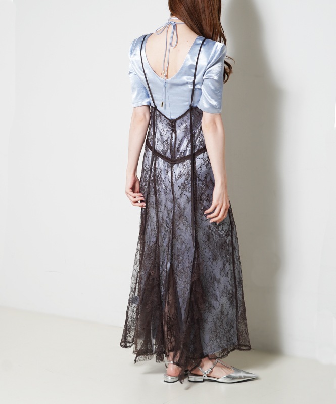 spardle lace satin dress