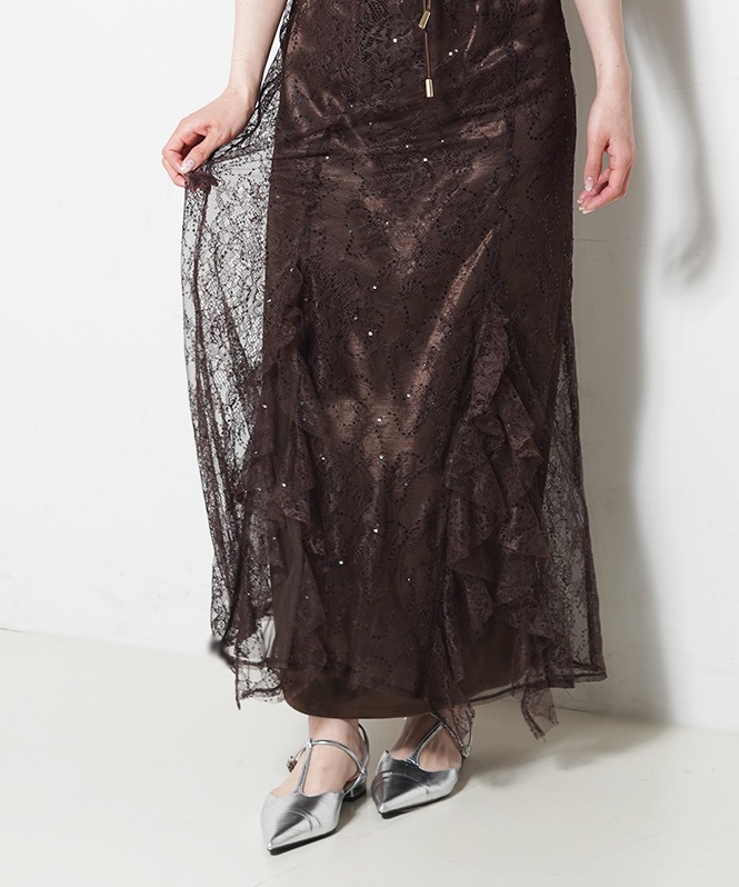 spardle lace satin dress