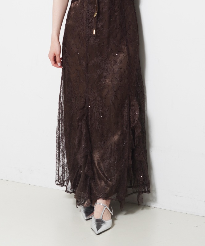 spardle lace satin dress
