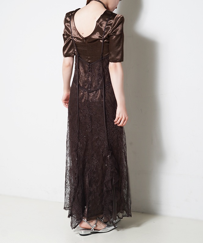 spardle lace satin dress