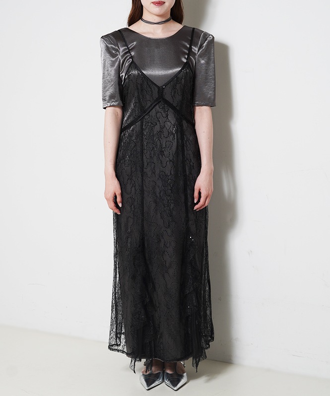 spardle lace satin dress